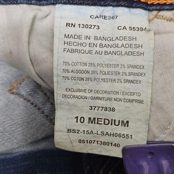 Lee Women's Jeans 10 Medium Blue Bermuda Curvy Fit Mordern Fit 0557 - Picture 11 of 13